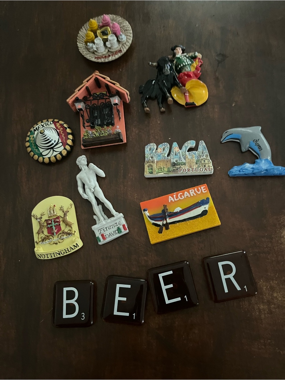 Ceramic Fridge Magnet Set - From Around The World Decorative Home Accent
